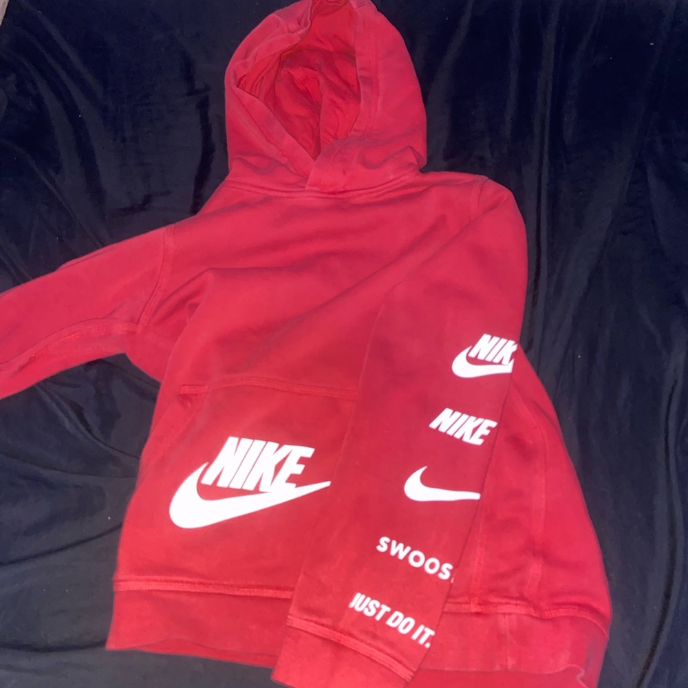Nike Bold Red Hoodie with White Accents